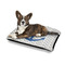 Monogram Anchor Outdoor Dog Beds - Medium - IN CONTEXT