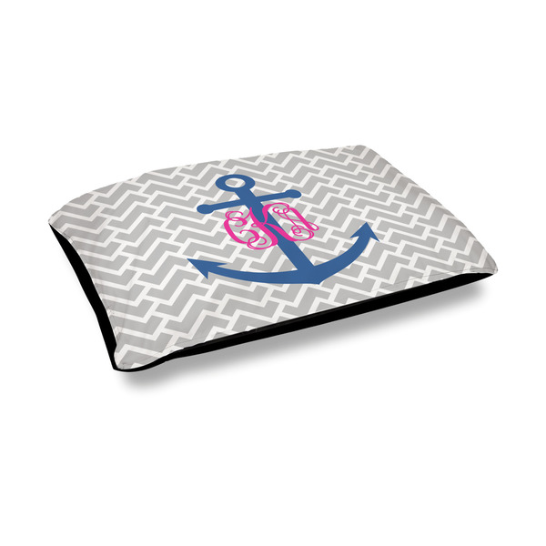 Custom Monogram Anchor Outdoor Dog Bed - Medium