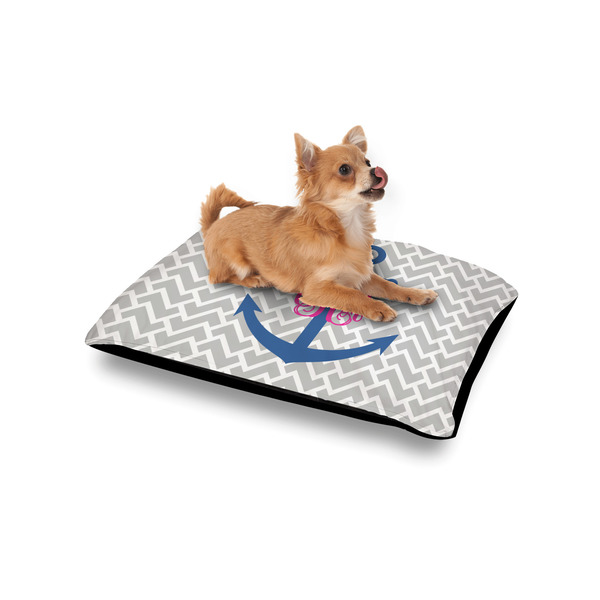 Monogram Anchor Outdoor Dog Beds - Small - IN CONTEXT