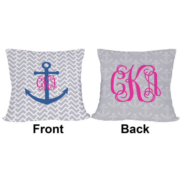 Monogram Anchor Outdoor Pillow - 16x16