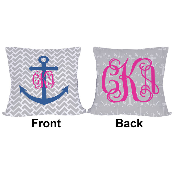 Monogram Anchor Outdoor Pillow - 20x20