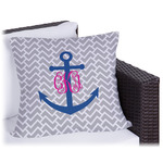 Monogram Anchor Outdoor Pillow (Personalized)