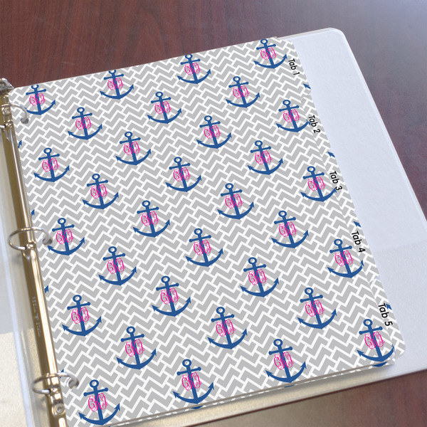 Monogram Anchor Page Dividers - Set of 5 - In Context