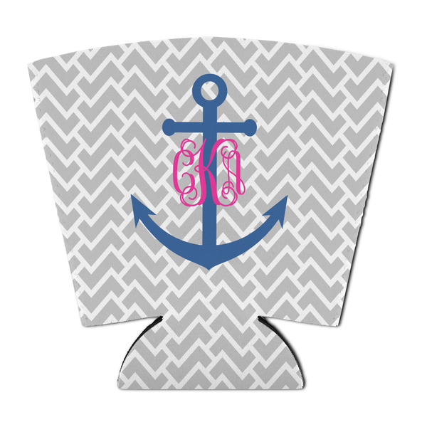 Custom Monogram Anchor Party Cup Sleeve - with Bottom