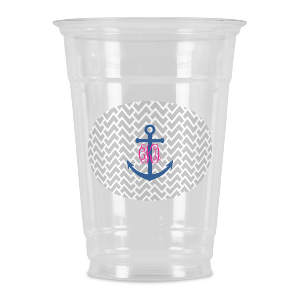 Custom Monogram Anchor Party Cups - 16oz