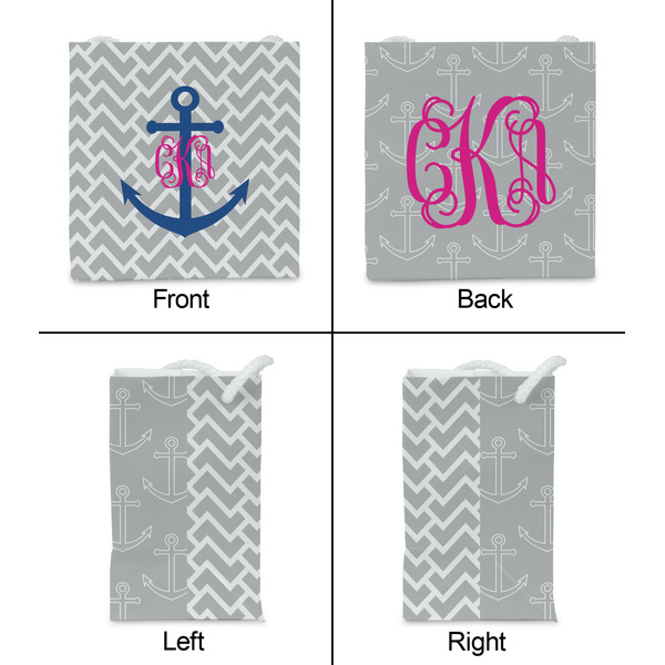 Monogram Anchor Party Favor Gift Bag - Gloss - Approval