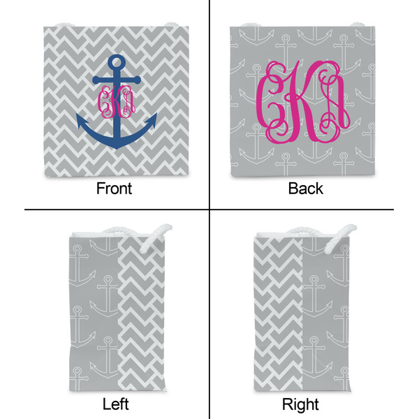 Monogram Anchor Party Favor Gift Bag - Matte - Approval