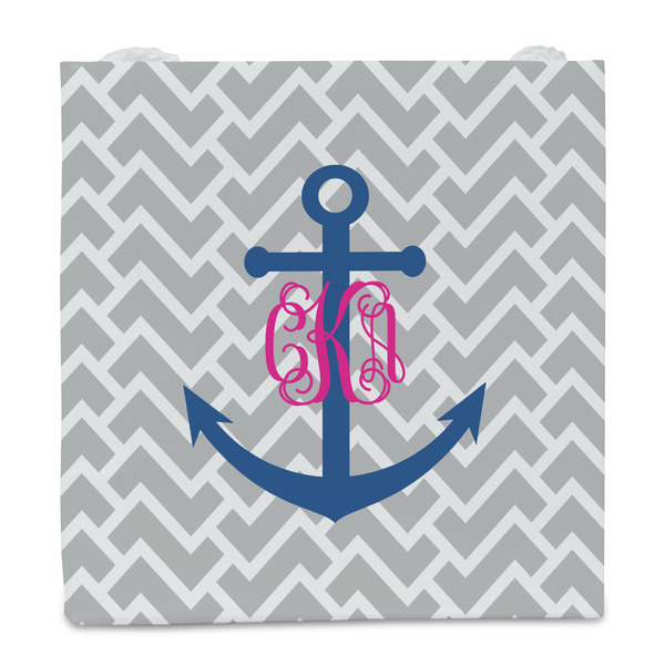 Monogram Anchor Party Favor Gift Bag - Matte - Front