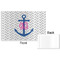 Monogram Anchor Disposable Paper Placemat - Front & Back