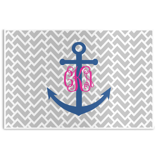 Custom Monogram Anchor Disposable Paper Placemats