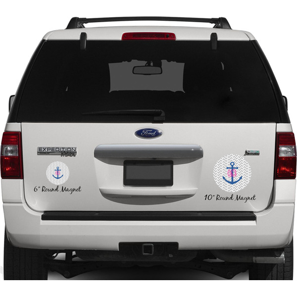 Monogram Anchor Personalized Car Magnets on Ford Explorer