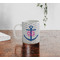 Monogram Anchor Personalized Coffee Mug - Lifestyle
