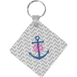 Monogram Anchor Diamond Plastic Keychain