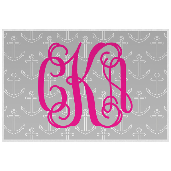 Monogram Anchor Personalized Placemat (Back)