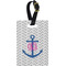 Monogram Anchor Plastic Luggage Tag - Rectangular