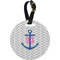 Monogram Anchor Personalized Round Luggage Tag