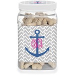 Monogram Anchor Dog Treat Jar (Personalized)