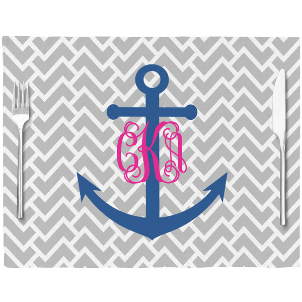 Monogram Anchor Placemat with Props