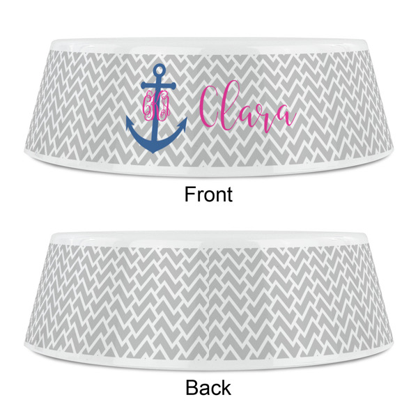 Monogram Anchor Plastic Pet Bowls - Small - APPROVAL