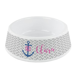 Monogram Anchor Plastic Dog Bowl - Small