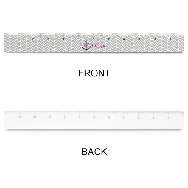 Monogram Anchor Plastic Ruler - 12" - APPROVAL