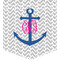 Monogram Anchor Iron On Faux Pocket (Personalized)