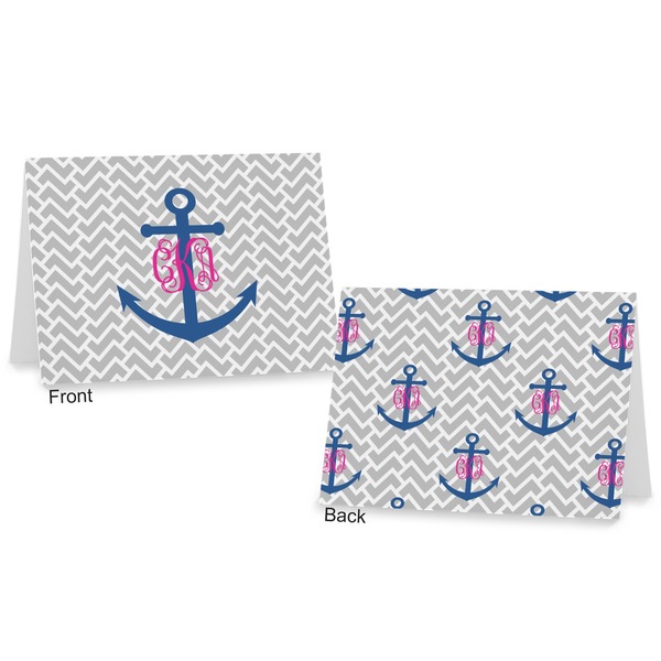 Monogram Anchor Postcard - Front and Back