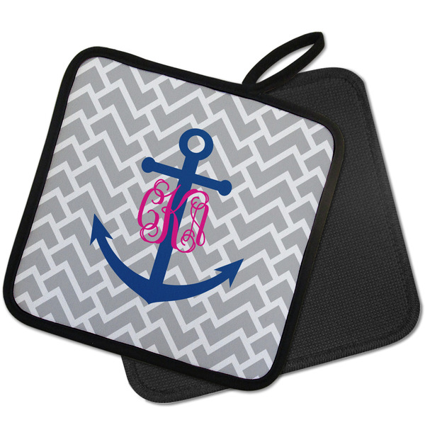 Monogram Anchor Pot Holders - PARENT MAIN