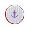 Monogram Anchor Printed Icing Circle - XSmall - On Cookie