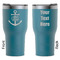 Monogram Anchor RTIC Tumbler - Dark Teal - Double Sided - Front & Back