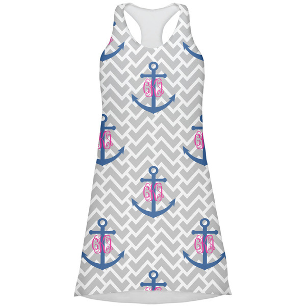 Custom Monogram Anchor Racerback Dress - Small (Personalized)