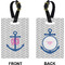 Monogram Anchor Rectangle Luggage Tag (Front + Back)