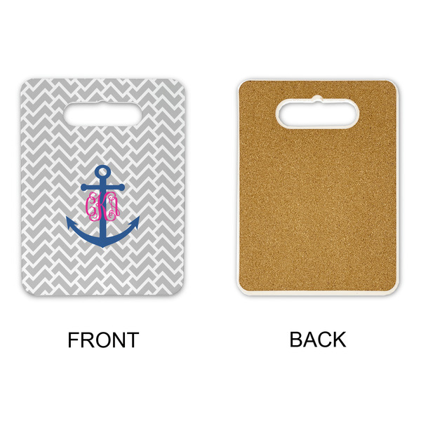 Monogram Anchor Rectangle Trivet with Handle - APPROVAL