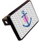Monogram Anchor Rectangular Car Hitch Cover w/ FRP Insert (Angle View)