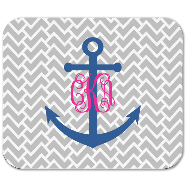 Monogram Anchor Rectangular Mouse Pad - APPROVAL