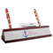 Monogram Anchor Red Mahogany Nameplates with Business Card Holder - Angle
