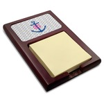 Monogram Anchor Red Mahogany Sticky Note Holder (Personalized)
