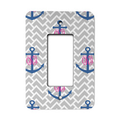 Monogram Anchor Rocker Style Light Switch Cover - Single Switch