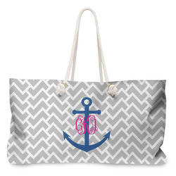 Monogram Anchor Large Tote Bag with Rope Handles