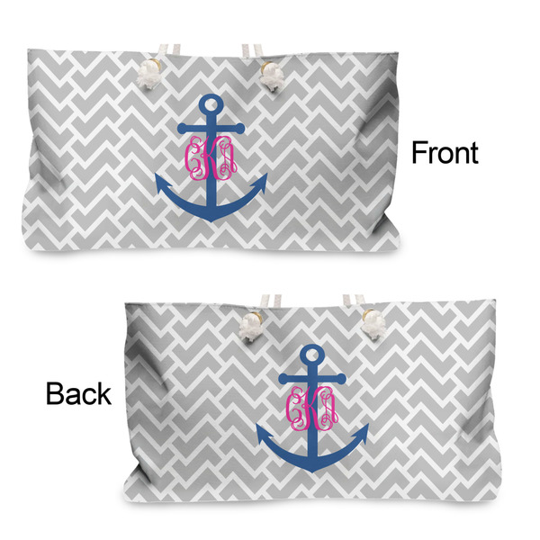 Monogram Anchor Large Rope Tote - From & Back View