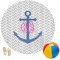 Monogram Anchor Round Beach Towel (Personalized)