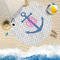 Monogram Anchor Round Beach Towel Lifestyle