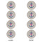 Monogram Anchor Round Linen Placemats - APPROVAL Set of 4 (double sided)