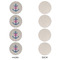Monogram Anchor Round Linen Placemats - APPROVAL Set of 4 (single sided)