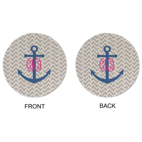 Monogram Anchor Round Linen Placemats - APPROVAL (double sided)