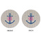 Monogram Anchor Round Linen Placemats - APPROVAL (double sided)