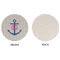 Monogram Anchor Round Linen Placemats - APPROVAL (single sided)