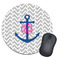 Monogram Anchor Round Mouse Pad