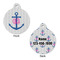 Monogram Anchor Round Pet ID Tag - Large - Approval