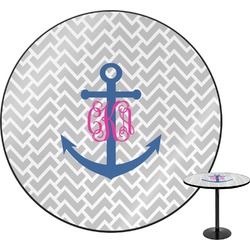 Monogram Anchor Round Table - 24" (Personalized)